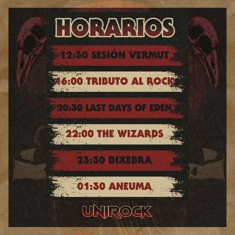 Unirock 2024 horarios