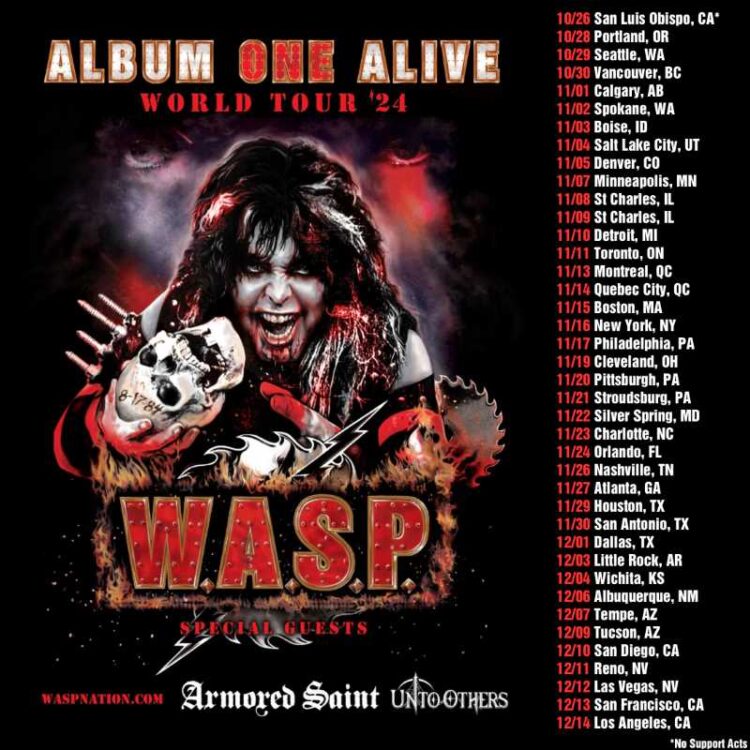 W.A.S.P. -“Album One Alive 2024 Tour”