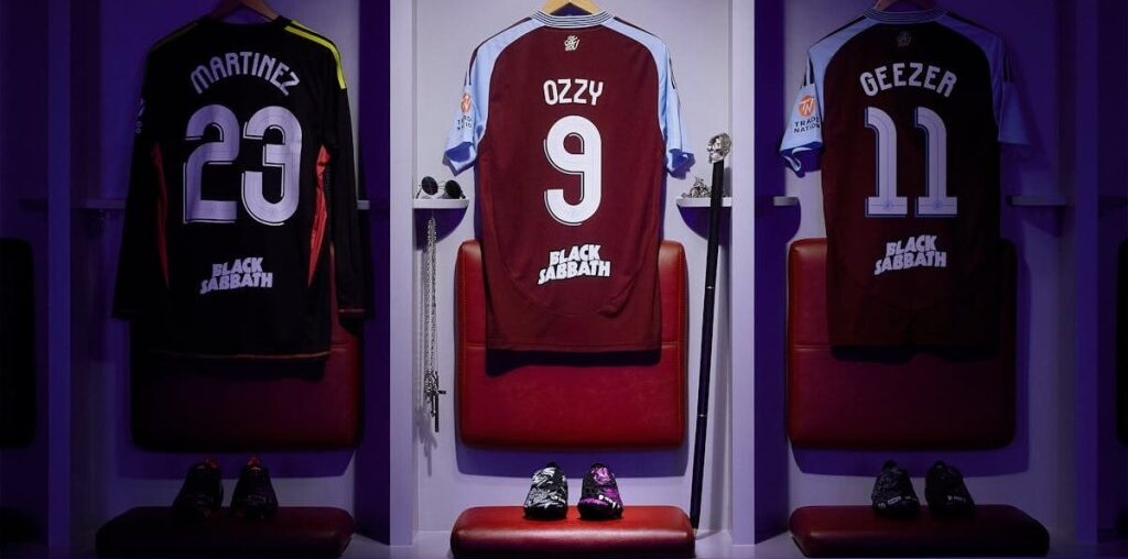 BLACK SABBATH y Aston Villa se alían en una colaboración exclusiva con Adidas