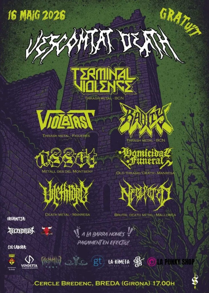 Vescomtat Death regresa a Breda con una segunda edición cargada de metal extremo y underground estatal