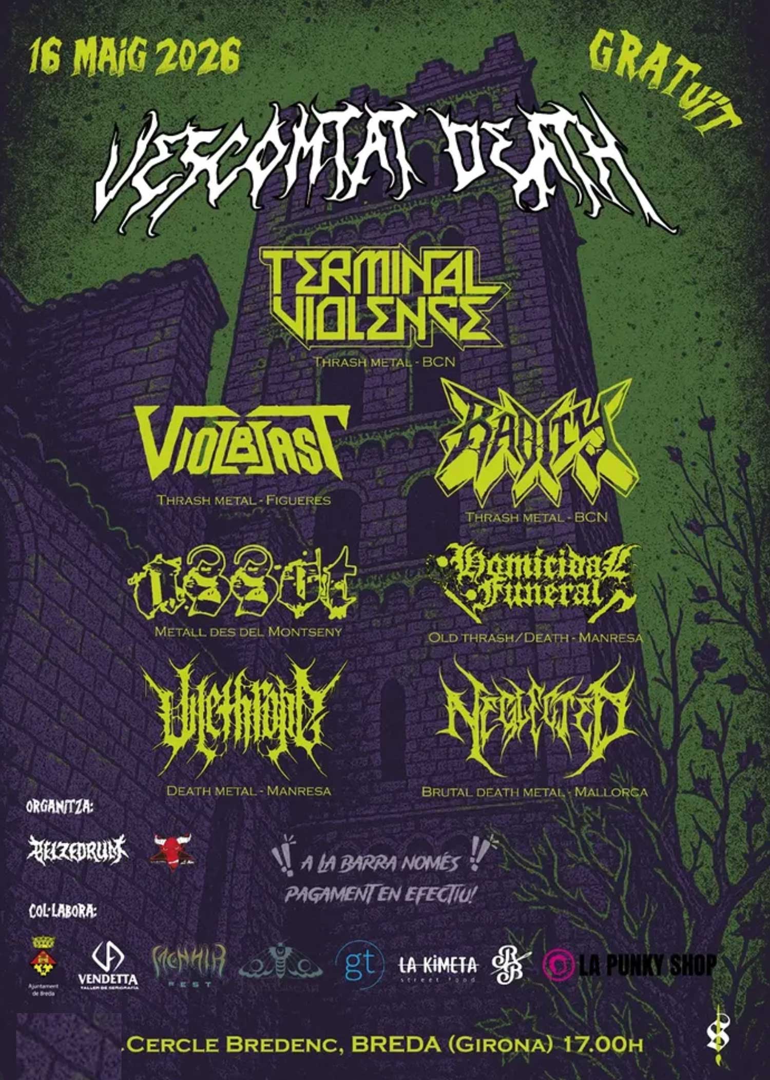 Vescomtat Death regresa a Breda con una segunda edición cargada de metal extremo y underground estatal