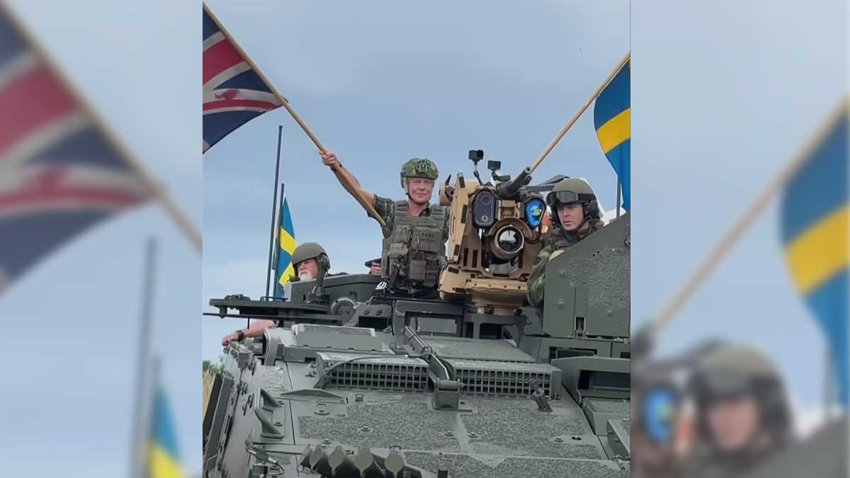 Bruce Dickinson de IRON MAIDEN llega a Sweden Rock en un carro blindado de combate