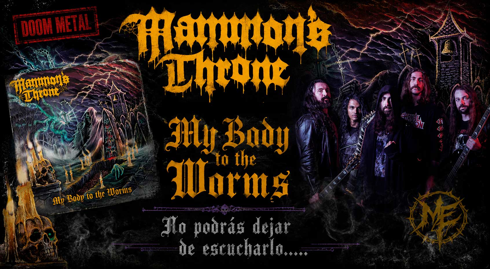 Mammon’s Throne presentan “My Body to the Worms”, su nuevo descenso a las profundidades del doom extremo