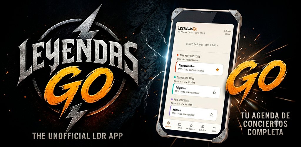 LeyendasGo: la app de Atanathos para no perderte nada en Leyendas del Rock 2026 – Atanathos