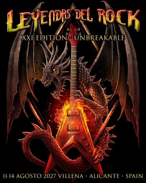 Leyendas del Rock 2027 anuncia fechas, diseño «Unbreakable» y primeros abonos Early Bird – Atanathos