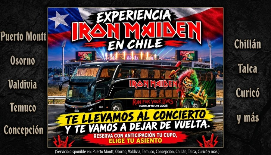 Tu bus a Iron Maiden en Chile 2026